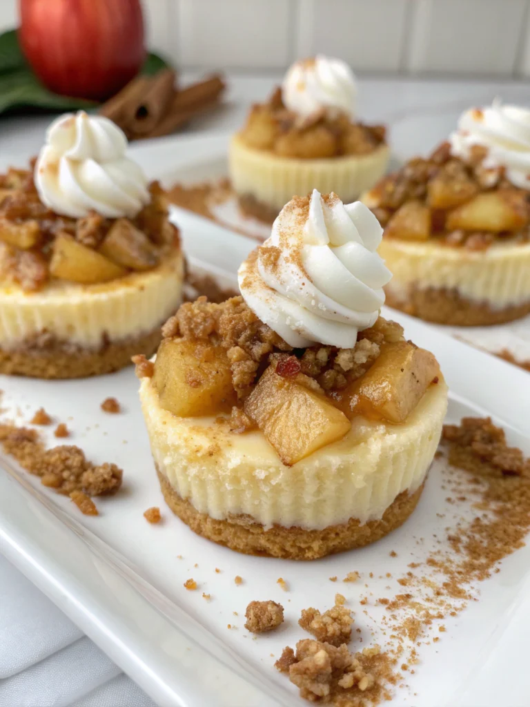 Apple Crisp Mini Cheesecakes