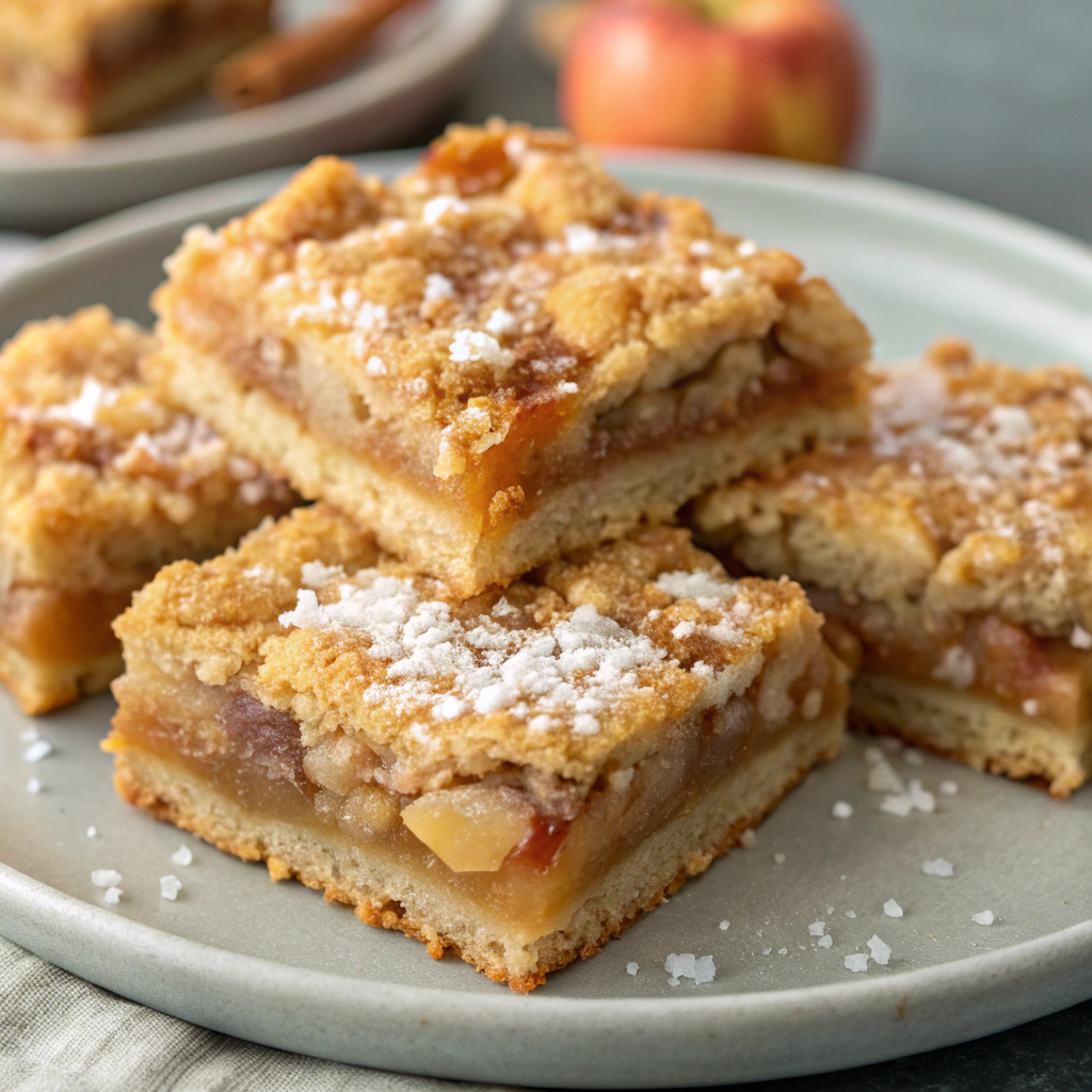 Salted Caramel Apple Crumble Bars