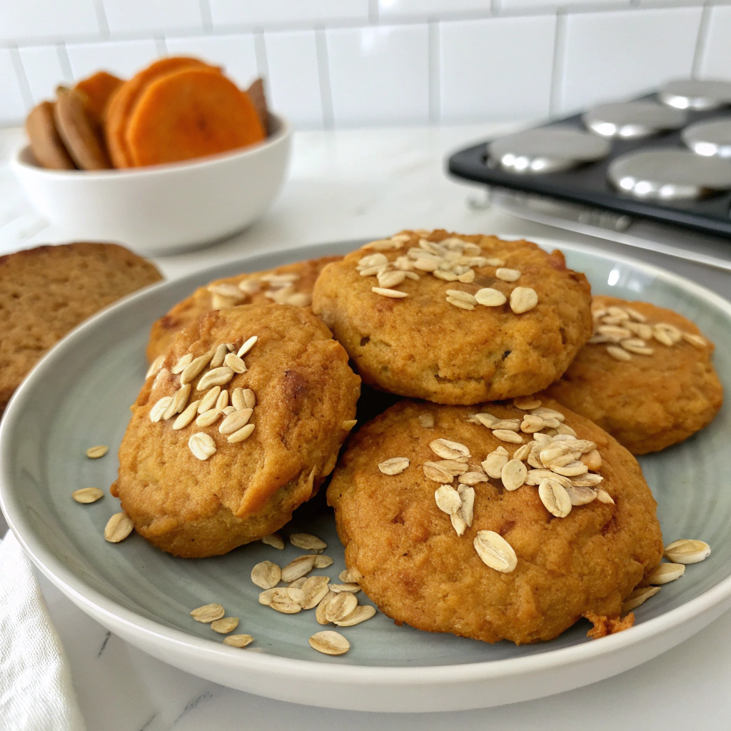 3-Ingredient Sweet Potato Oatmeal Cookies.