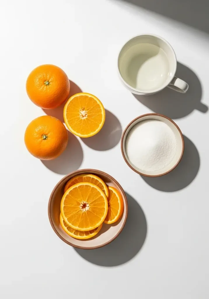 Candied Orange Slices Recipe ingredients