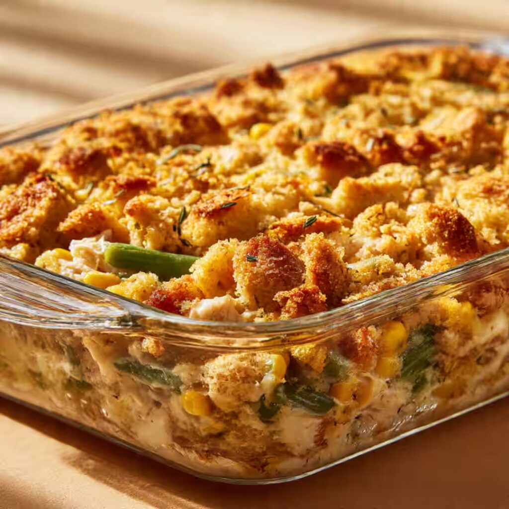 Chicken and Stuffing Casserole