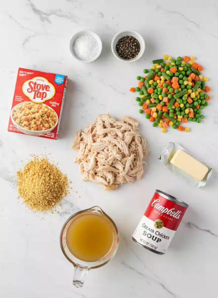 Chicken and Stuffing Casserole ingredients