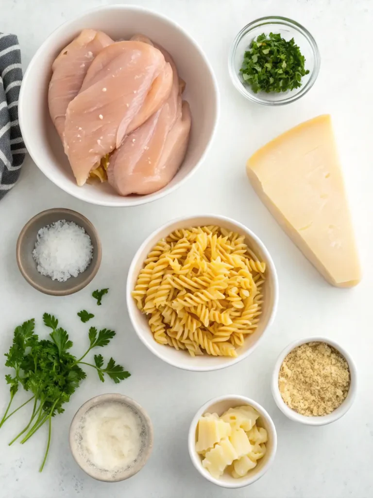 Garlic Parmesan Chicken Pasta ingredients