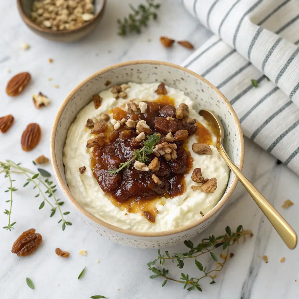 Goat Cheese Appetizer with Fig Jam & Pecans