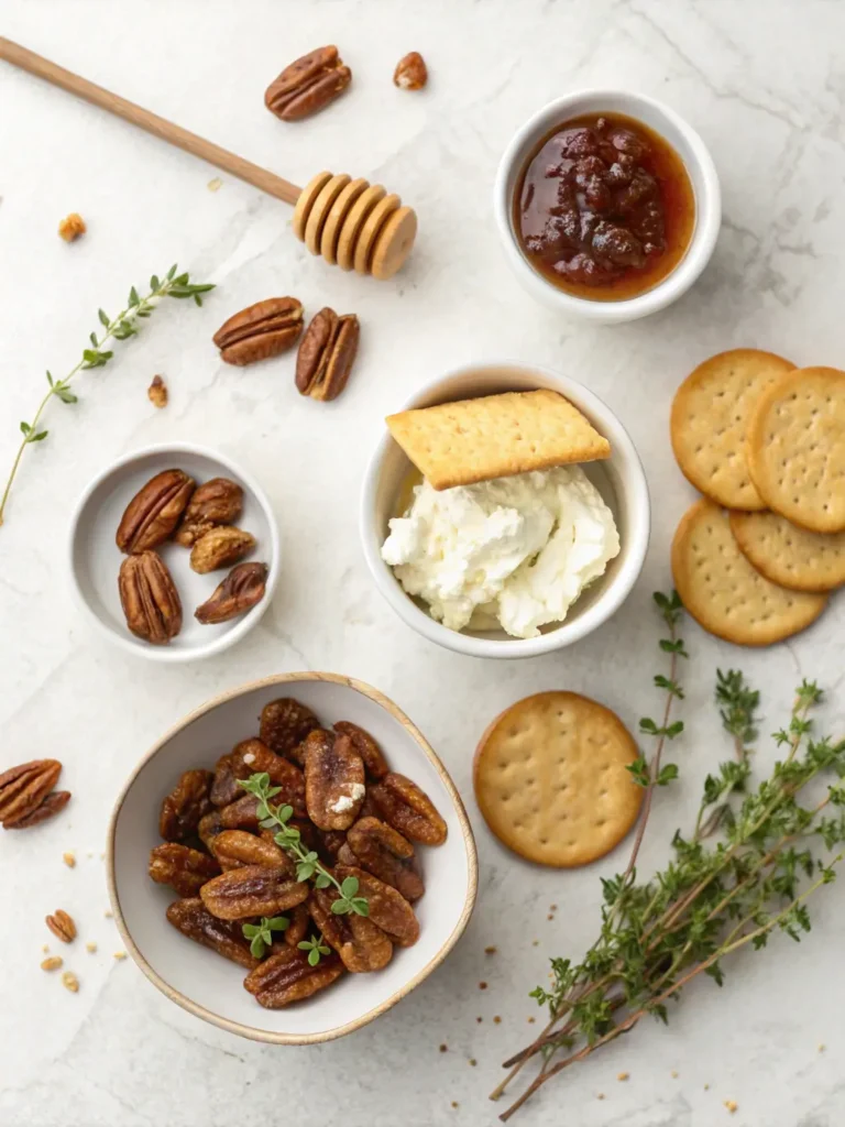 Goat Cheese Appetizer with Fig Jam & Pecans ingredients