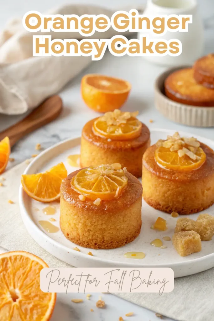 Orange Ginger Honey Cakes pin