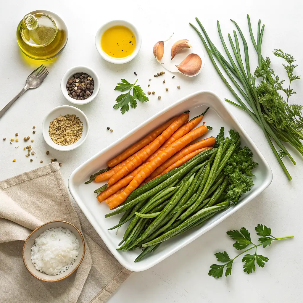 Roasted Carrots and Green Beans ingredients