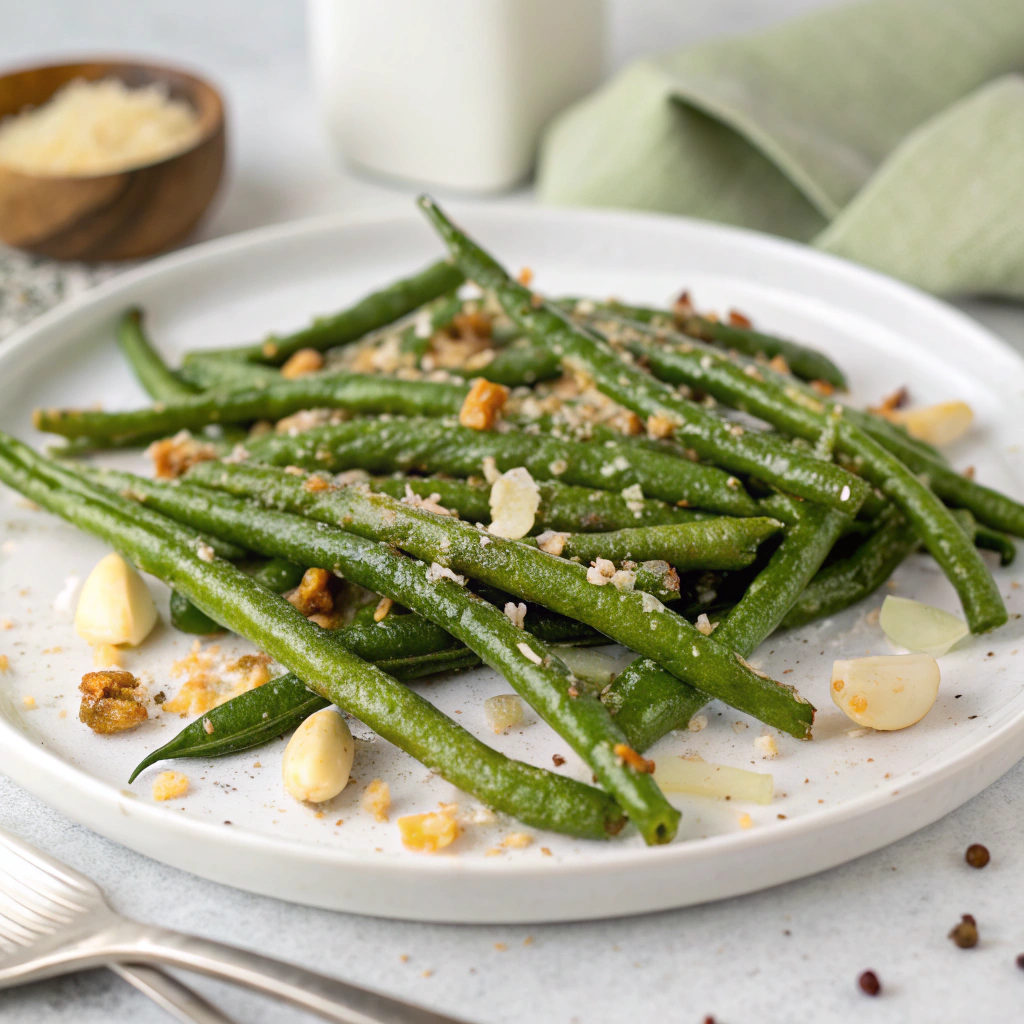 Roasted Green Beans With Garlic & Parmesan