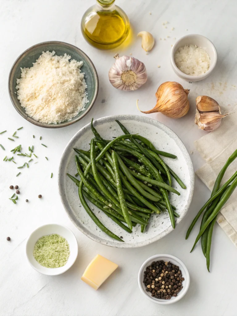 Roasted Green Beans With Garlic & Parmesan ingredients