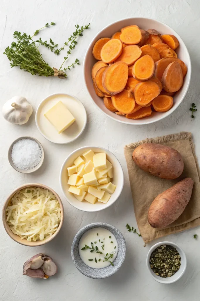 Scalloped Sweet Potatoes ingredients
