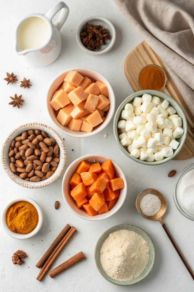 Sweet Potato Casserole with Marshmallows ingredients
