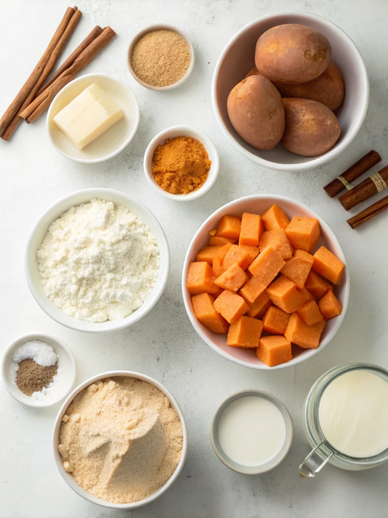 Sweet Potato Cobbler ingredients