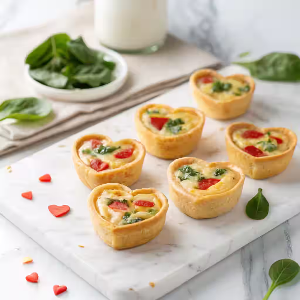 Mini Quiche Hearts