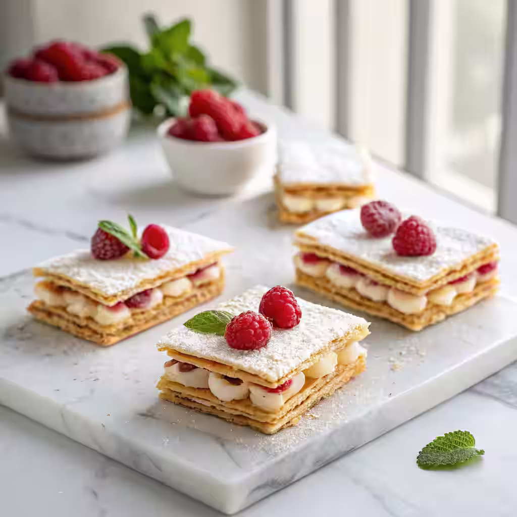 Raspberry Mille-Feuille Cookies