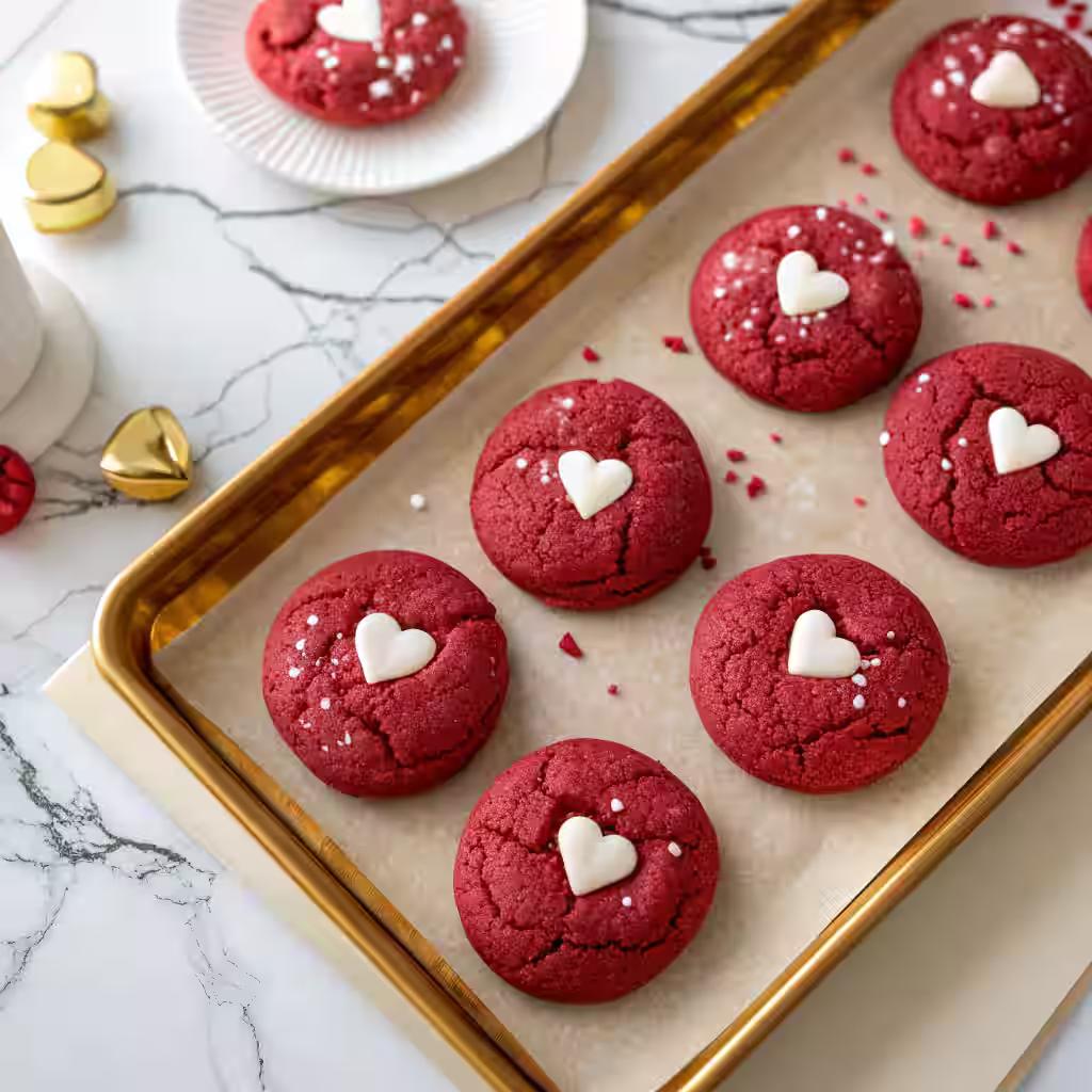 Red Velvet Sugar Cookies