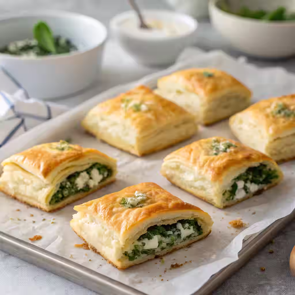 Spinach and Feta Puff Pastry Bites