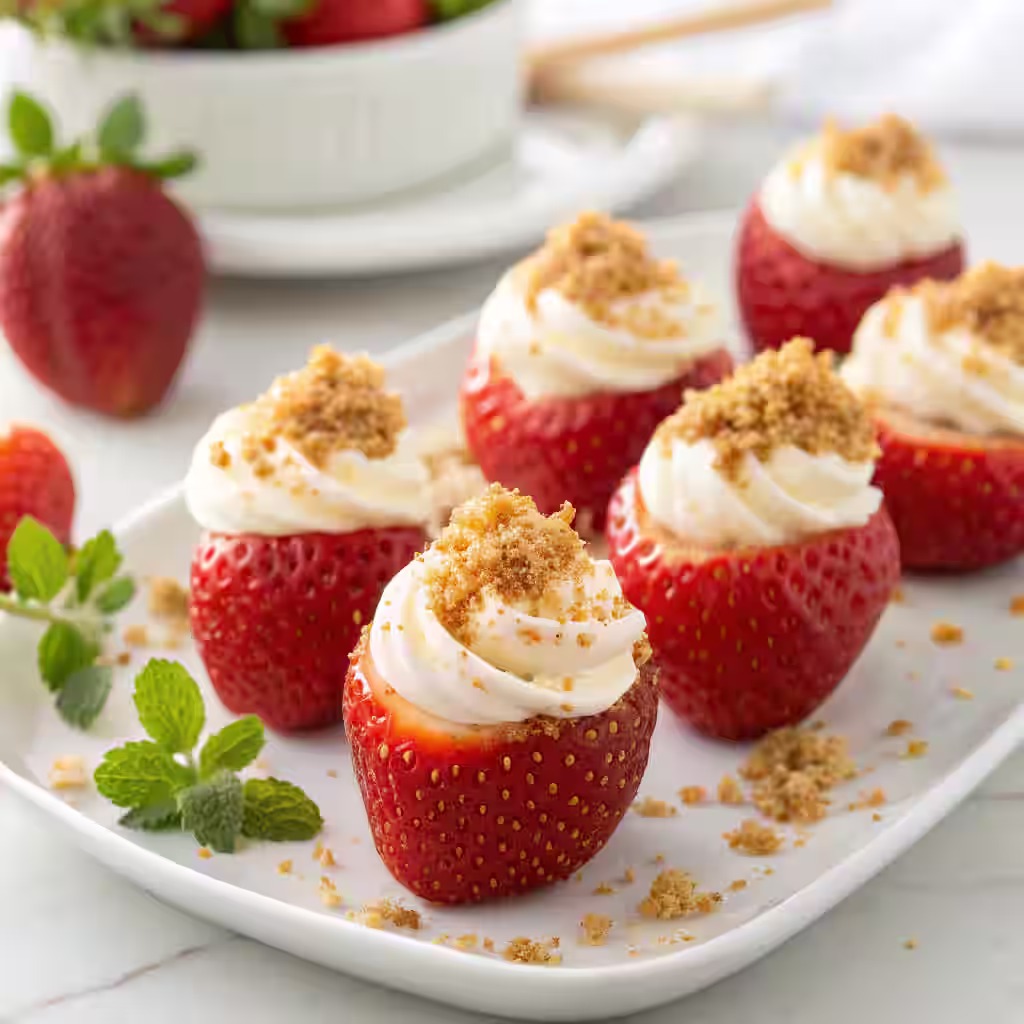 Cheesecake-Stuffed Strawberries