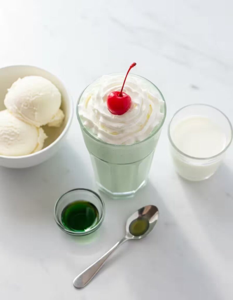 Homemade Shamrock Shake Ingredients