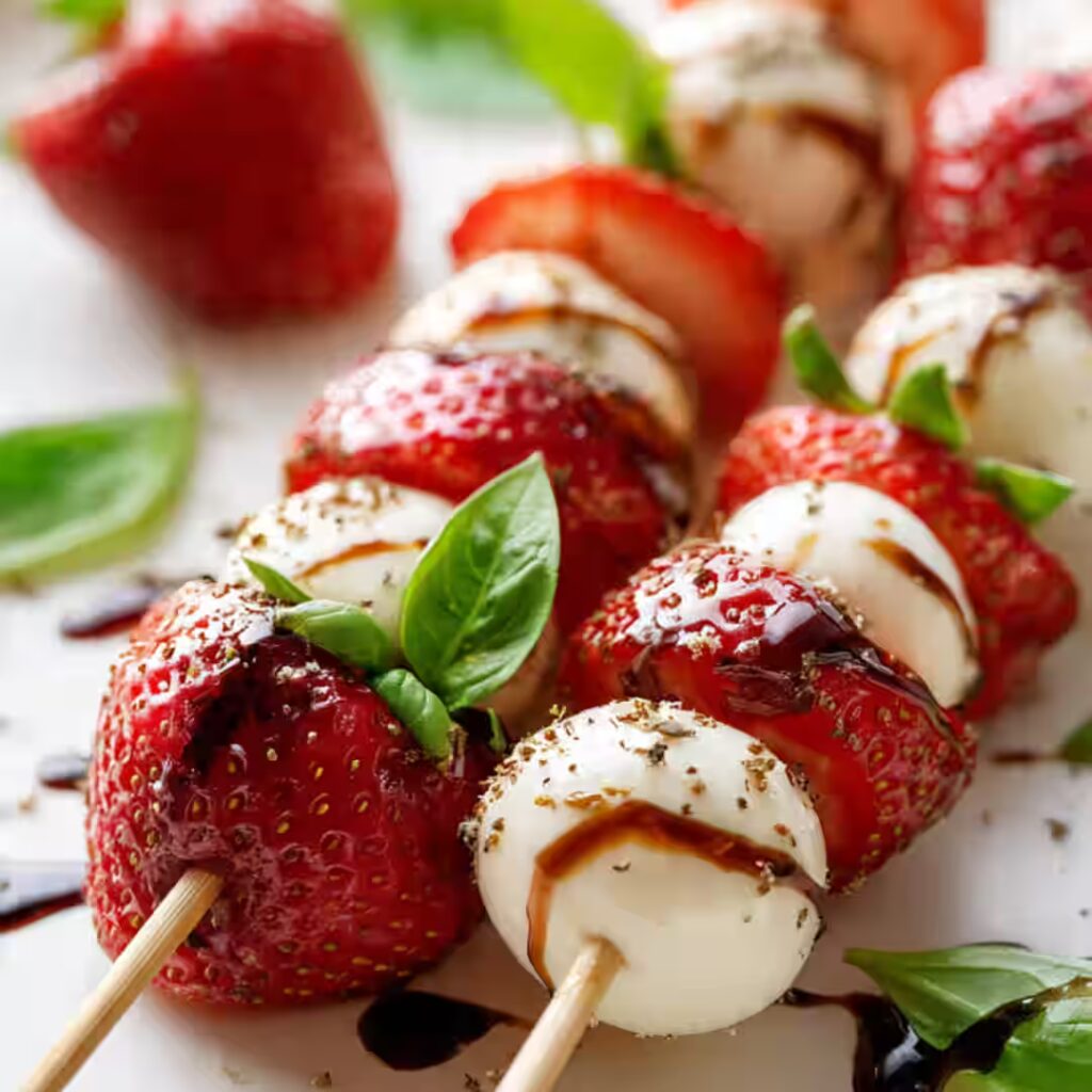 Strawberry Caprese Skewers