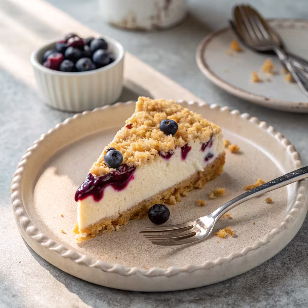 Blueberry Crumble Cheesecake