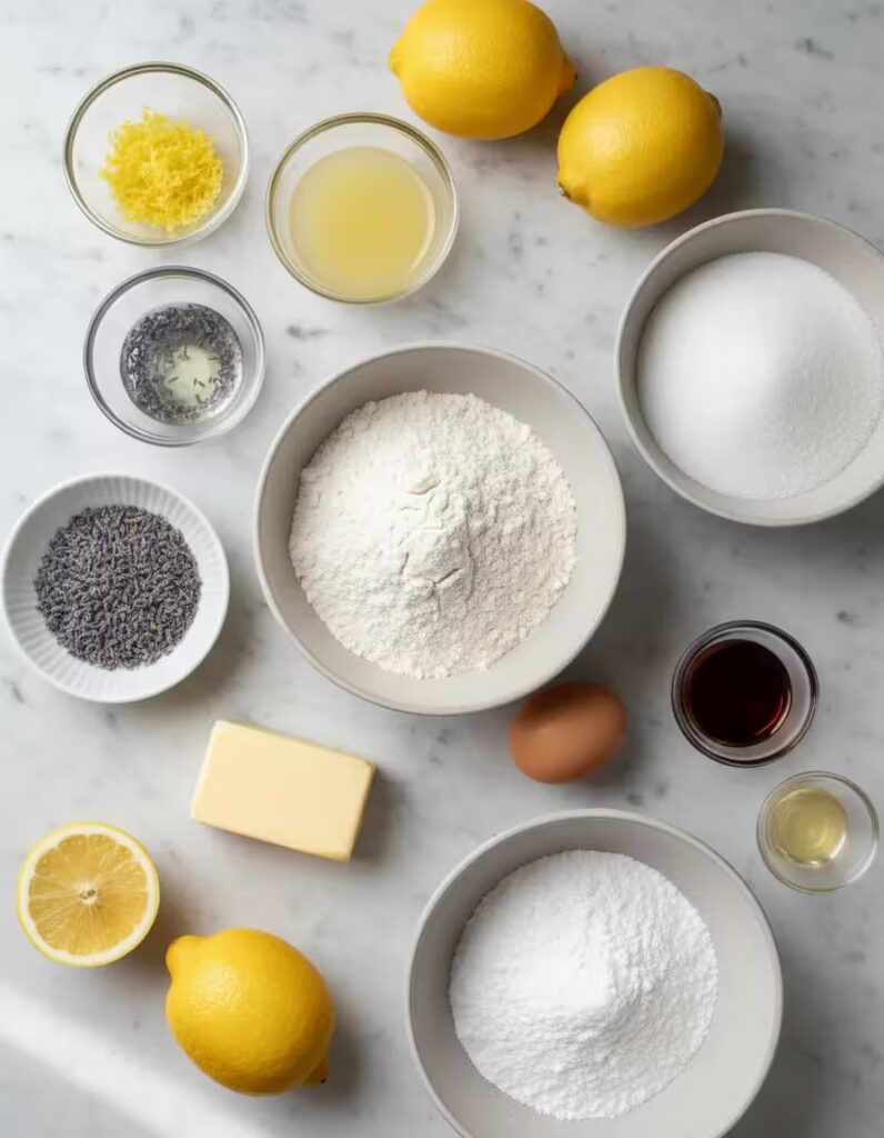 Lemon Lavender Cookies Ingredients