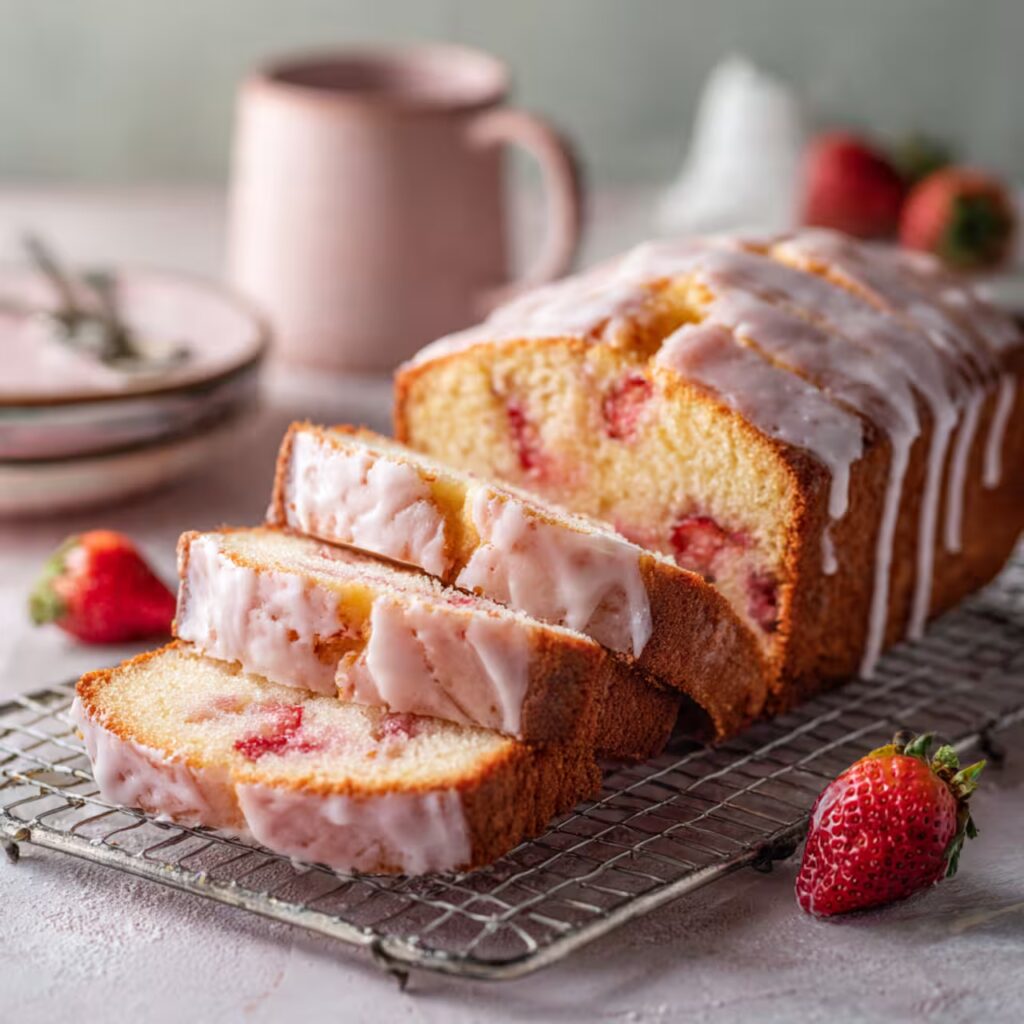 Raspberry Lemon Poppyseed Loaf Cake