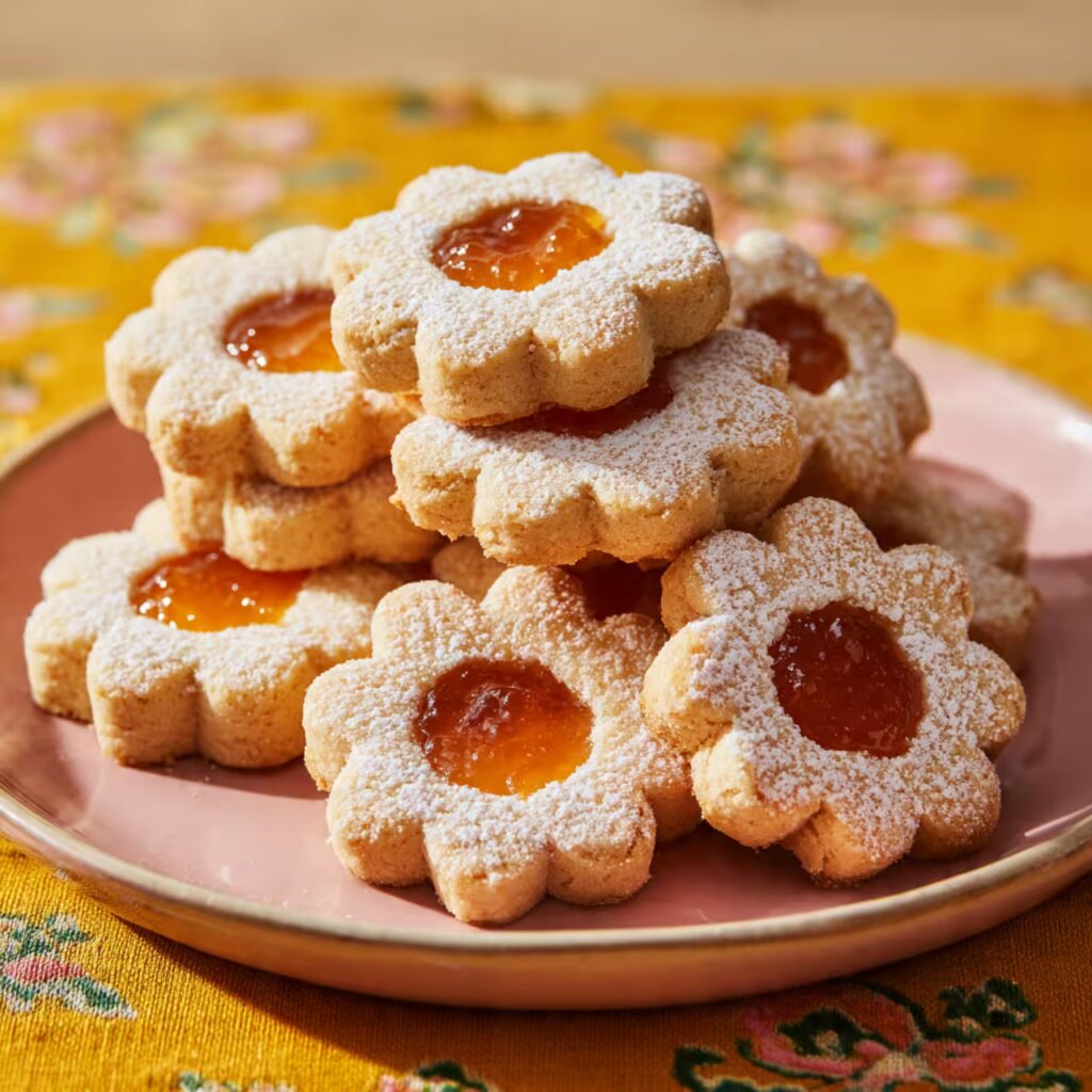 Vegan Lemon Curd Shortbread Cookies