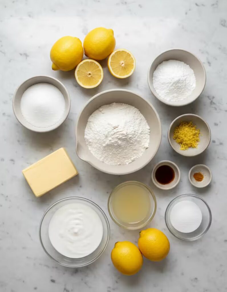 Vegan Lemon Curd Shortbread Cookies Ingredients