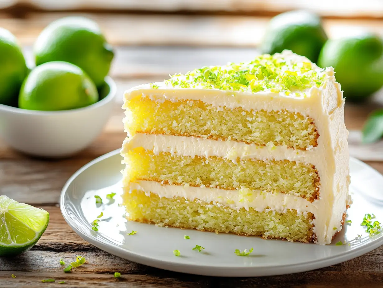 What is Key Lime Cake Made Of