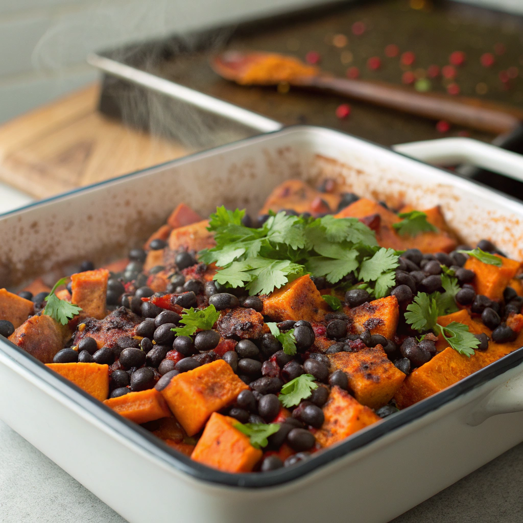 Black Bean and Sweet Potato Bake