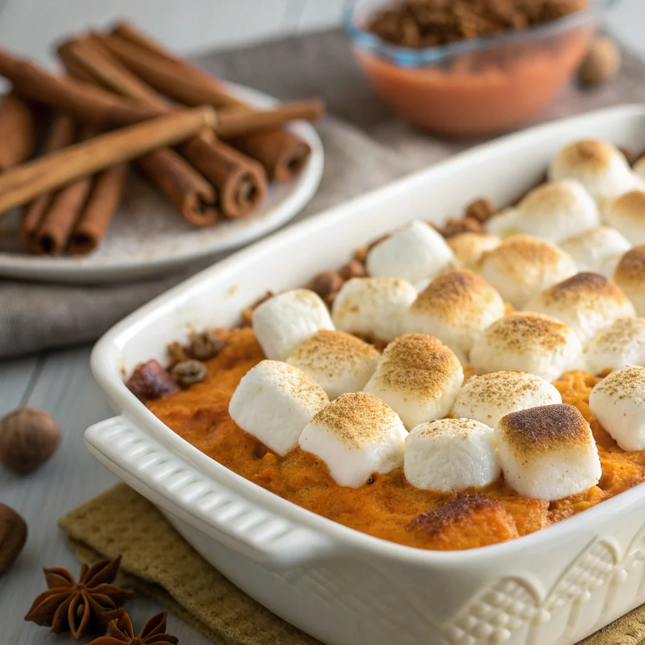 Sweet Potato Casserole with Marshmallows