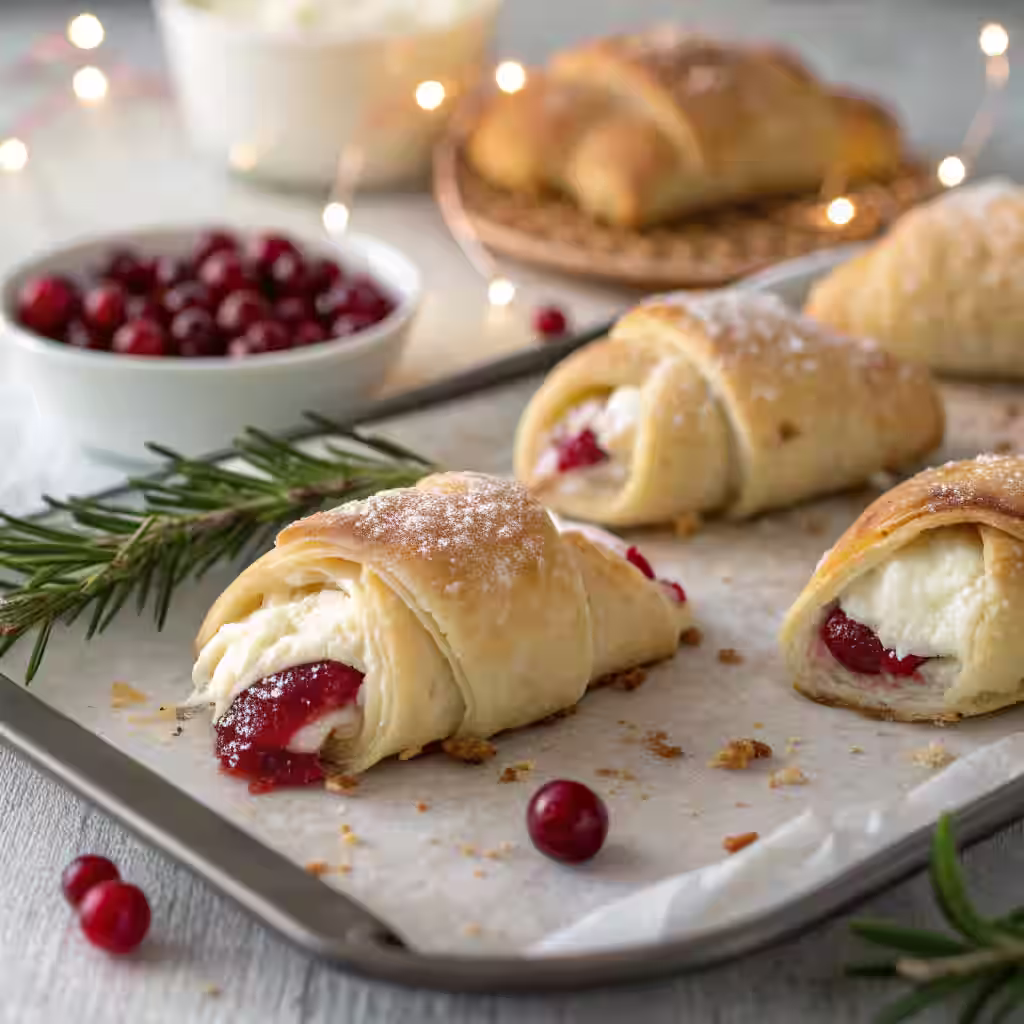 Cranberry Cream Cheese Crescent Bites