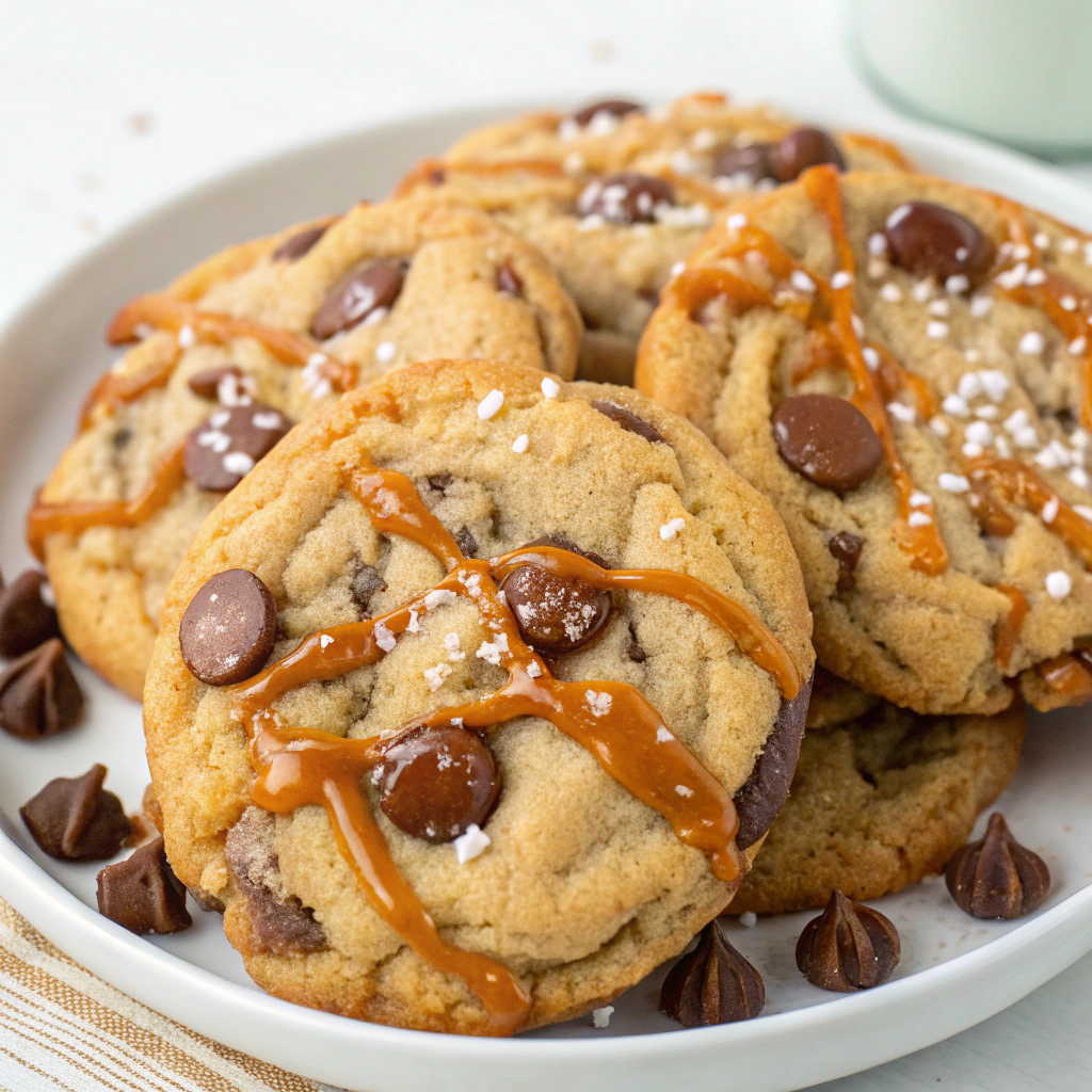 Salted Caramel Chocolate Chip Cookies