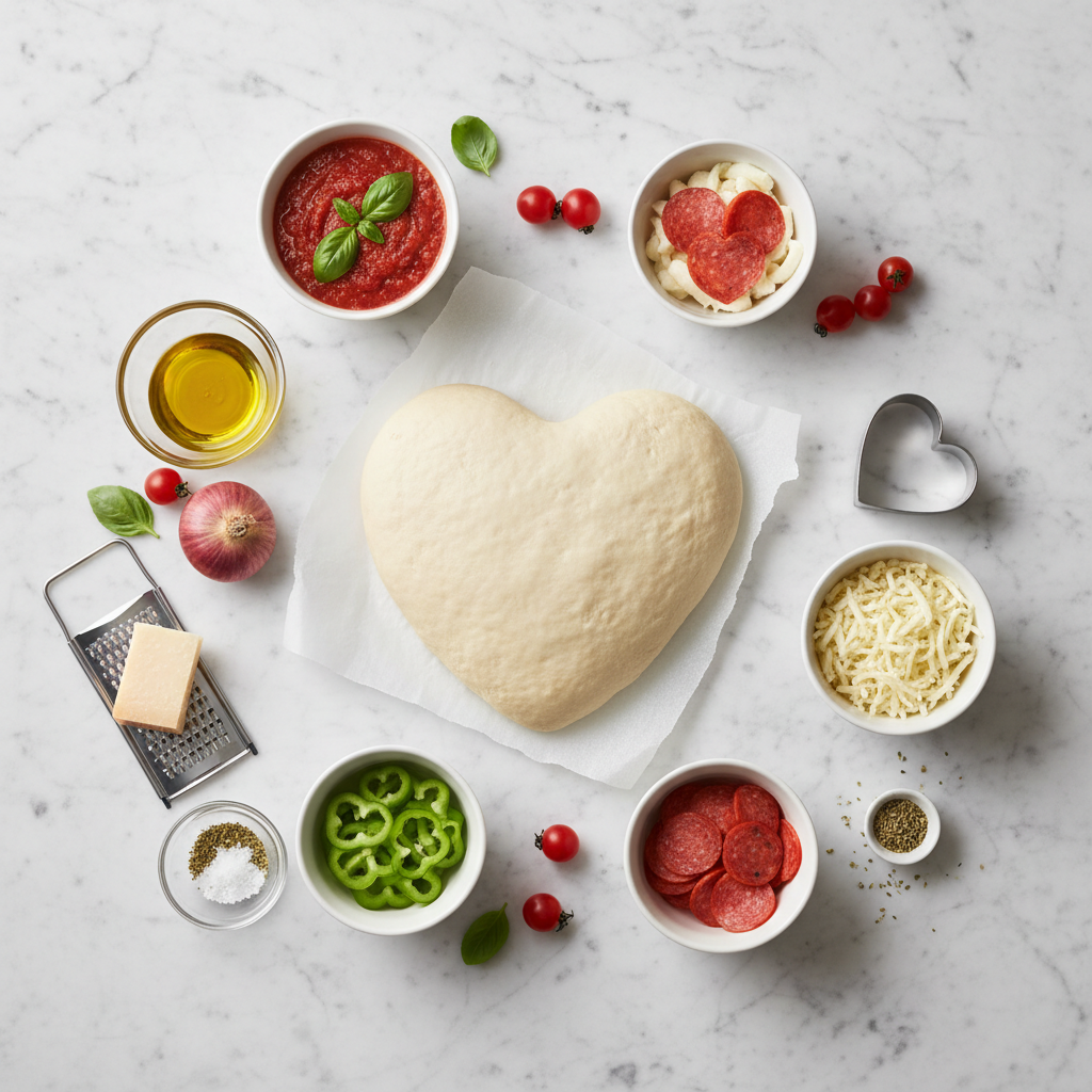 Heart-Shaped Mini Pizzas ingredients